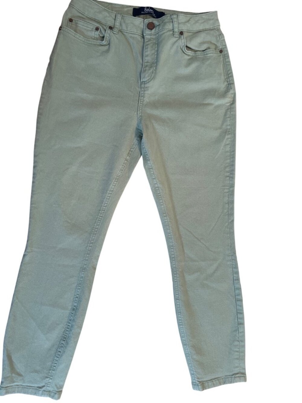 Women's Boden size 6 6R green skinny cropped Soho pants jeans